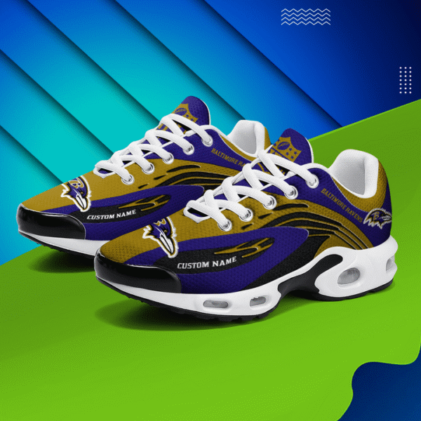 Baltimore Ravens Personalized Plus T-N Youth Sneakers AMCTNS0105 - Image 3