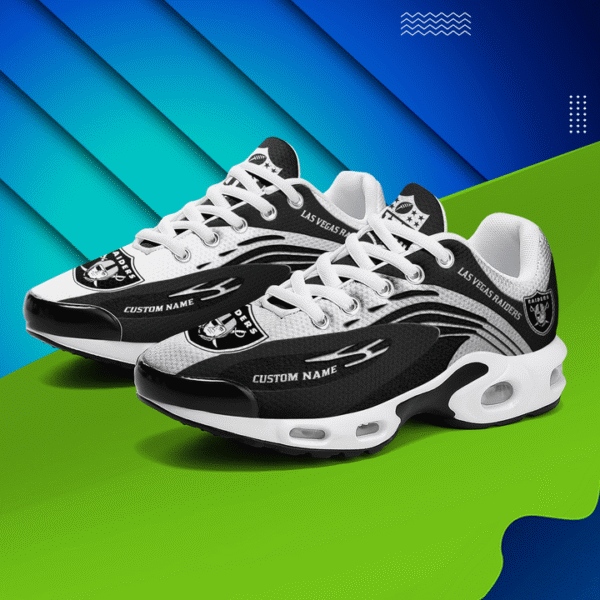 Las Vegas Raiders Personalized Plus T-N Youth Sneakers AMCTNS0004 - Image 3