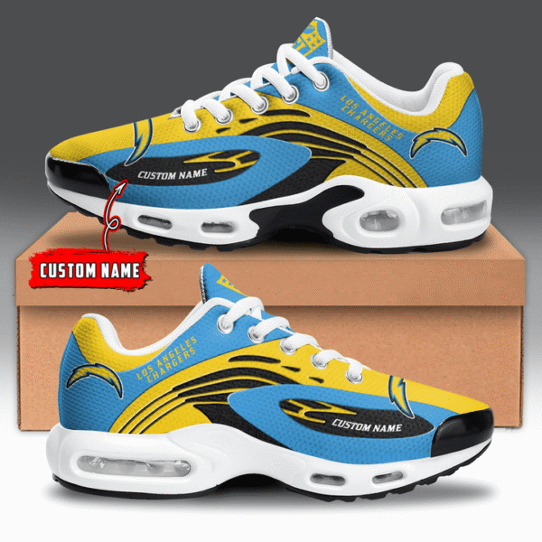 Los Angeles Chargers Personalized Plus T-N Youth Sneakers AMCTNS0085
