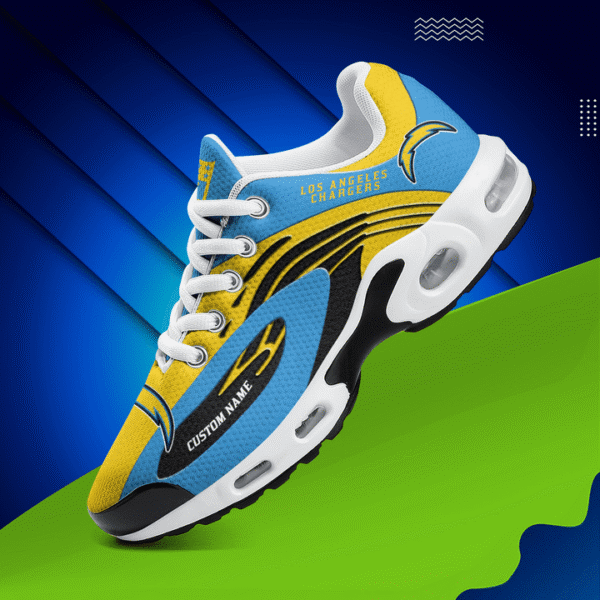 Los Angeles Chargers Personalized Plus T-N Youth Sneakers AMCTNS0085 - Image 2