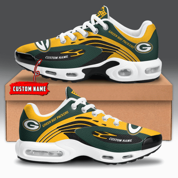 Green Bay Packers Personalized Plus T-N Youth Sneakers AMCTNS0046
