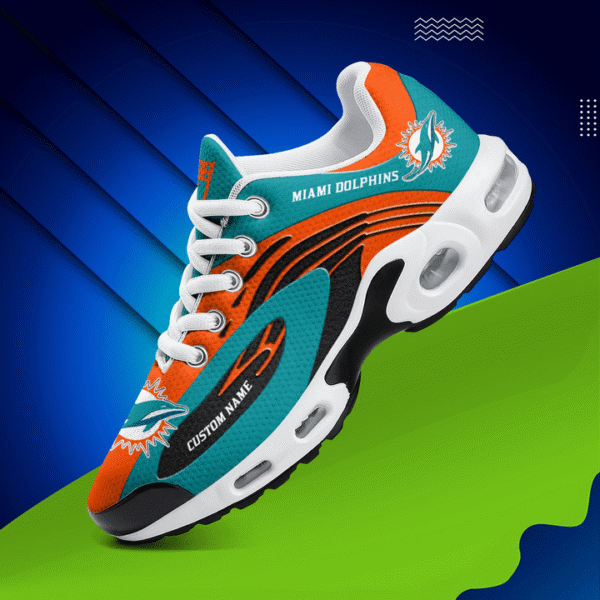 Miami Dolphins Personalized Plus T-N Youth Sneakers AMCTNS0104 - Image 2