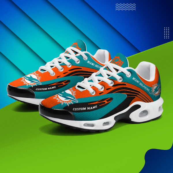 Miami Dolphins Personalized Plus T-N Youth Sneakers AMCTNS0104 - Image 3