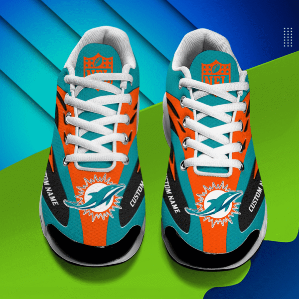 Miami Dolphins Personalized Plus T-N Youth Sneakers AMCTNS0104 - Image 4