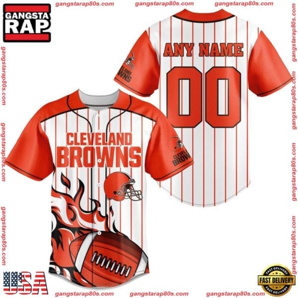 Cleveland Browns Personalized Baseball Jersey New Trending 2025 AMCBJS440