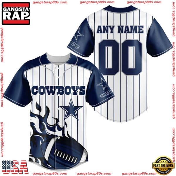 Dallas Cowboys Personalized Baseball Jersey New Trending 2025 AMCBJS439