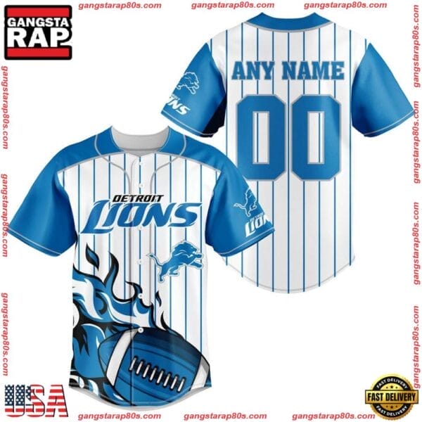 Detroit Lions Personalized Baseball Jersey New Trending 2025 AMCBJS437