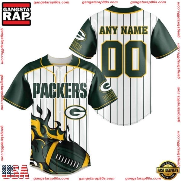 Green Bay Packers Personalized Baseball Jersey New Trending 2025 AMCBJS436