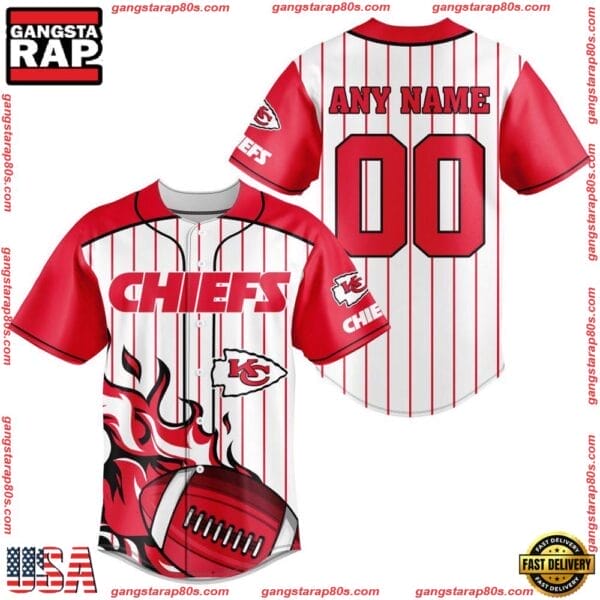 Kansas City Chiefs Personalized Baseball Jersey New Trending 2025 AMCBJS432