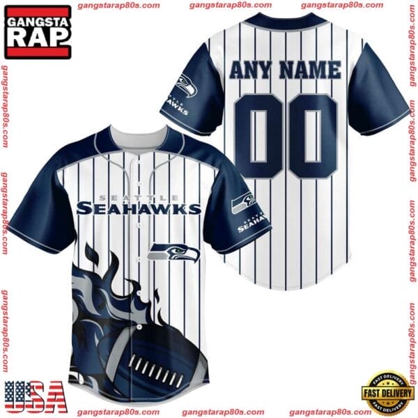 Seattle Seahawks Personalized Baseball Jersey New Trending 2025 AMCBJS420
