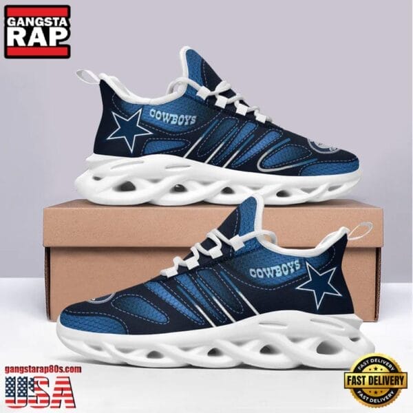Dallas Cowboys Max Soul Sneakers Personalized Name AMCMSS0014