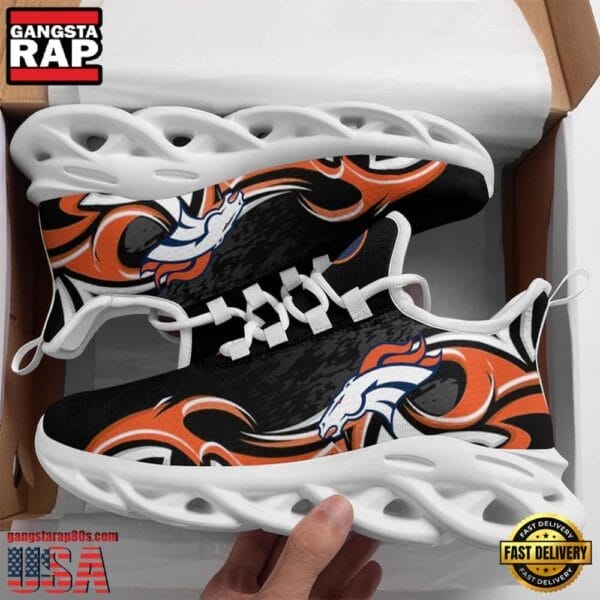 Denver Broncos Max Soul Sneakers Personalized Name AMCMSS0020