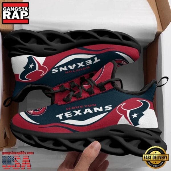 Houston Texans Max Soul Sneakers Personalized Name AMCMSS0018