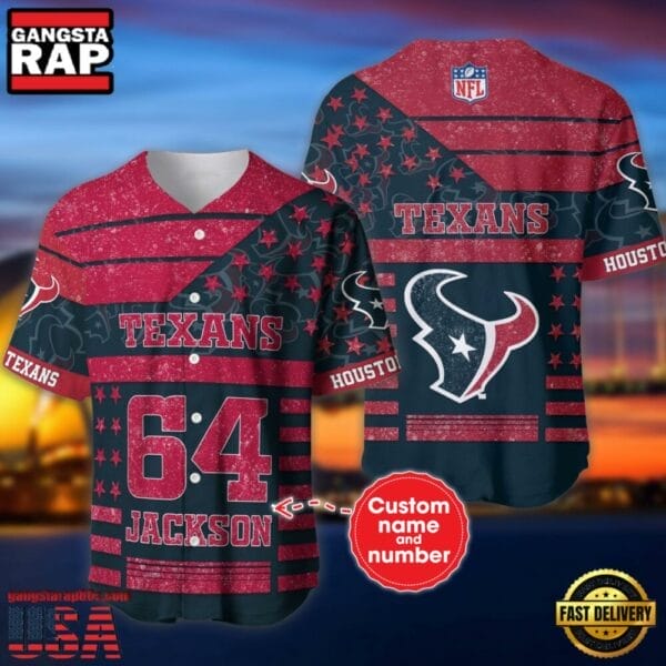 Houston Texans Personalized Baseball Jersey New Trending 2025 AMCBJS492