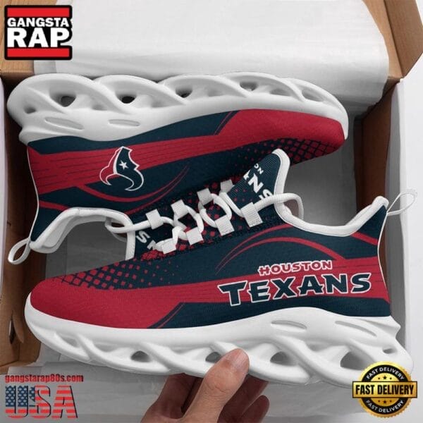 Houston Texans Max Soul Sneakers Personalized Name AMCMSS0045