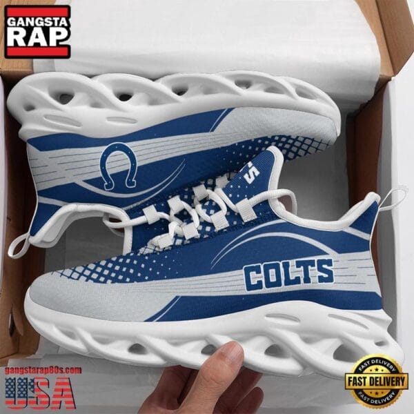 Indianapolis Colts Max Soul Sneakers Personalized Name AMCMSS0044