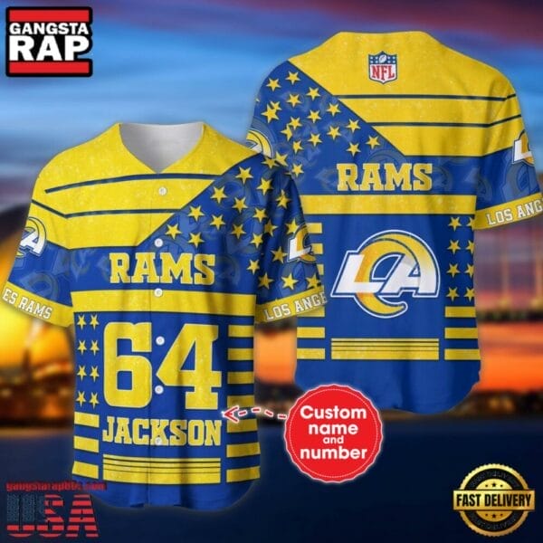 Los Angeles Rams Personalized Baseball Jersey New Trending 2025 AMCBJS486