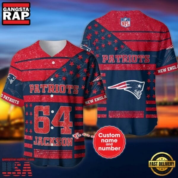 New England Patriots Personalized Baseball Jersey New Trending 2025 AMCBJS483