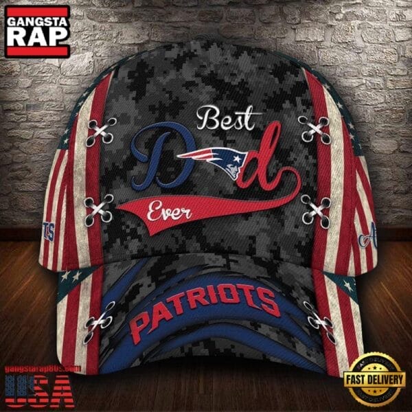 New England Patriots Best Dad New Design Classic Cap AMCCAP000072