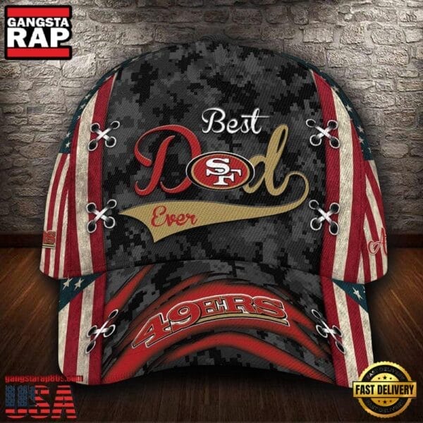 San Francisco 49ers Best Dad USA Flag New Design Classic Cap AMCCAP000077