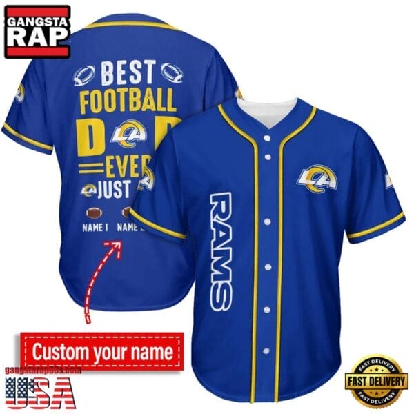 Los Angeles Rams Best Dad Ever New Design Baseball Jersey Shirt AMCBJS000039