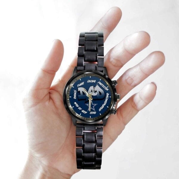 Dallas Cowboys Limited Edition Black Stainless Steel Watch For Father's Day AMCWA000003 - Image 2