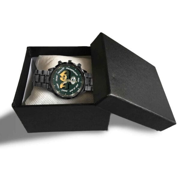 Green Bay Packers Limited Edition Black Stainless Steel Watch For Father's Day AMCWA000004 - Image 5