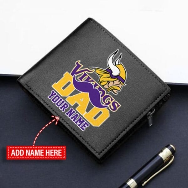 Minnesota Vikings Limited Edition Men Leather Bifold Wallet Gift For Father's Day AMC2DMW000007