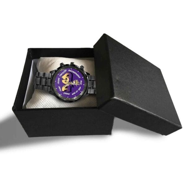 Minnesota Vikings Limited Edition Black Stainless Steel Watch For Father's Day AMCWA000007 - Image 5