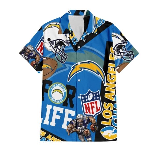 Los Angeles Chargers Custom Limited Edition For Life Hawaiian Shirt and Shorts AMCHWSS000250