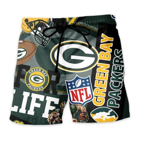 Green Bay Packers Custom Limited Edition For Life Hawaiian Shirt and Shorts AMCHWSS000277 - Image 4