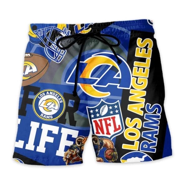 Los Angeles Rams Custom Limited Edition For Life Hawaiian Shirt and Shorts AMCHWSS000270 - Image 4