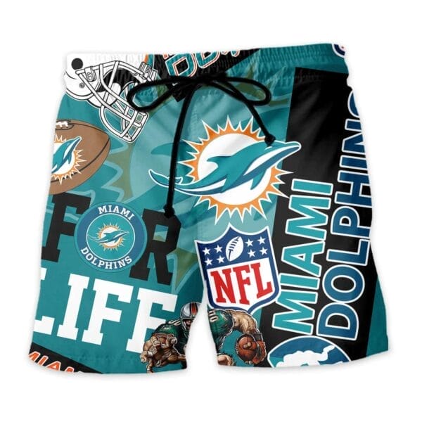 Miami Dolphins Custom Limited Edition For Life Hawaiian Shirt and Shorts AMCHWSS000278 - Image 4