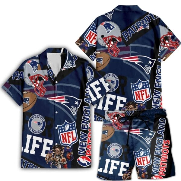 New England Patriots Custom Limited Edition For Life Hawaiian Shirt and Shorts AMCHWSS000249 - Image 3