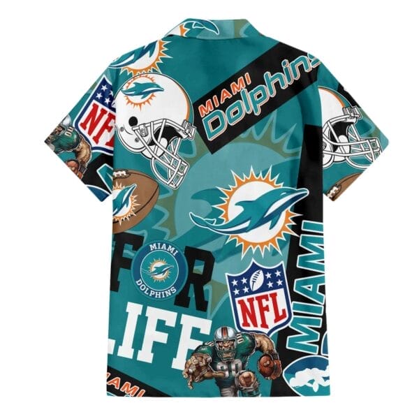 Miami Dolphins Custom Limited Edition For Life Hawaiian Shirt and Shorts AMCHWSS000278 - Image 2