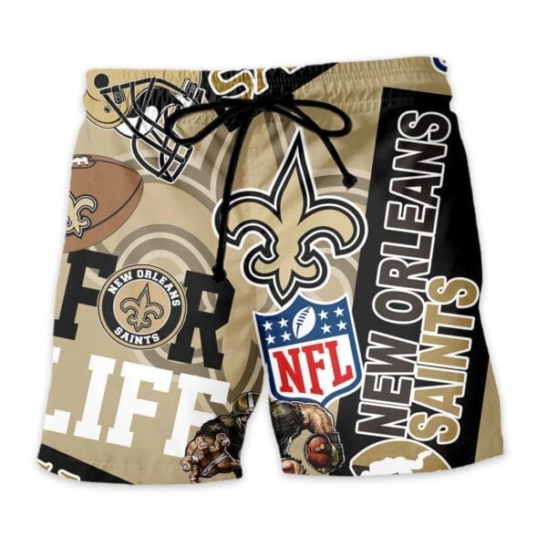 New Orleans Saints Custom Limited Edition For Life Hawaiian Shirt and Shorts AMCHWSS000272 - Image 4