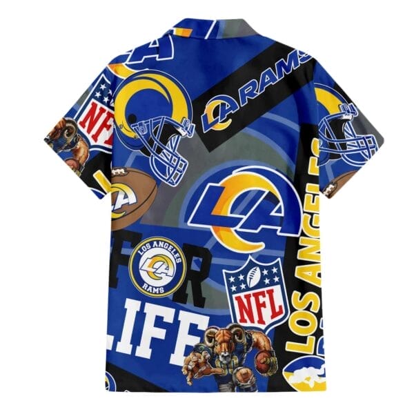 Los Angeles Rams Custom Limited Edition For Life Hawaiian Shirt and Shorts AMCHWSS000270 - Image 2
