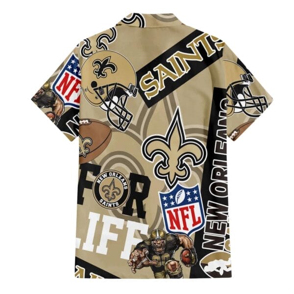 New Orleans Saints Custom Limited Edition For Life Hawaiian Shirt and Shorts AMCHWSS000272 - Image 2