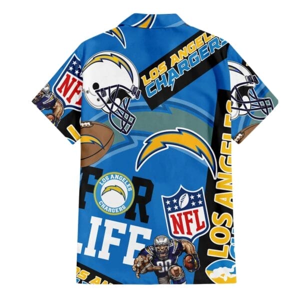 Los Angeles Chargers Custom Limited Edition For Life Hawaiian Shirt and Shorts AMCHWSS000250 - Image 2