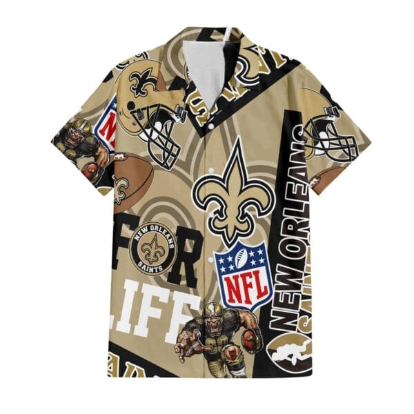 New Orleans Saints Custom Limited Edition For Life Hawaiian Shirt and Shorts AMCHWSS000272