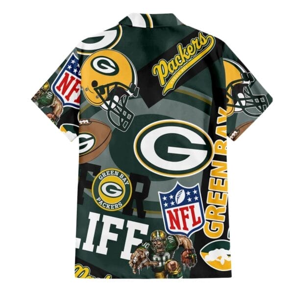 Green Bay Packers Custom Limited Edition For Life Hawaiian Shirt and Shorts AMCHWSS000277 - Image 2
