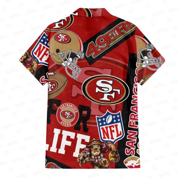 San Francisco 49ers Custom Limited Edition For Life Hawaiian Shirt and Shorts AMCHWSS000269 - Image 2
