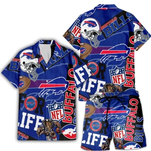 Buffalo Bills Custom Limited Edition For Life Hawaiian Shirt and Shorts AMCHWSS000255 - Image 3