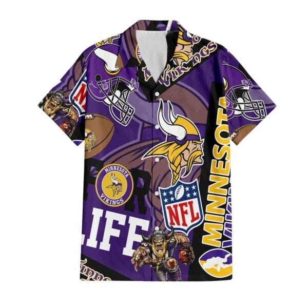 Minnesota Vikings Custom Limited Edition For Life Hawaiian Shirt and Shorts AMCHWSS000271