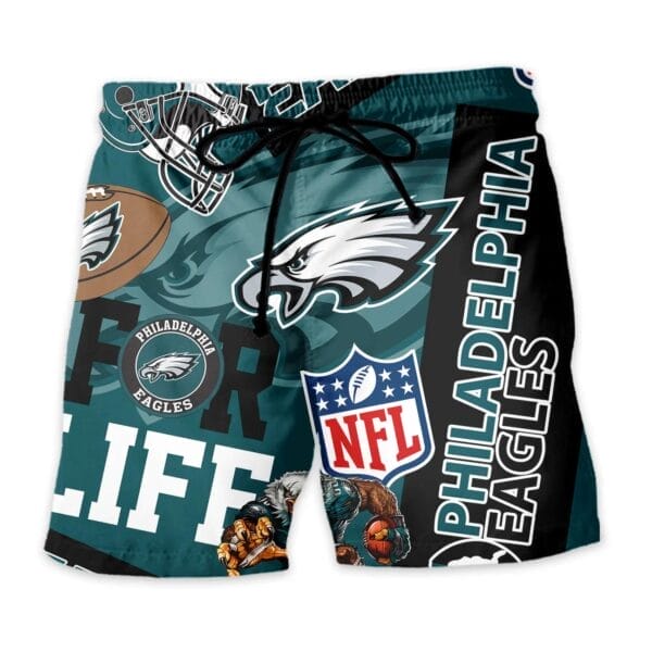 Philadelphia Eagles Custom Limited Edition For Life Hawaiian Shirt and Shorts AMCHWSS000279 - Image 4