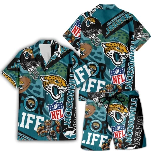 Jacksonville Jaguars Custom Limited Edition For Life Hawaiian Shirt and Shorts AMCHWSS000265 - Image 3