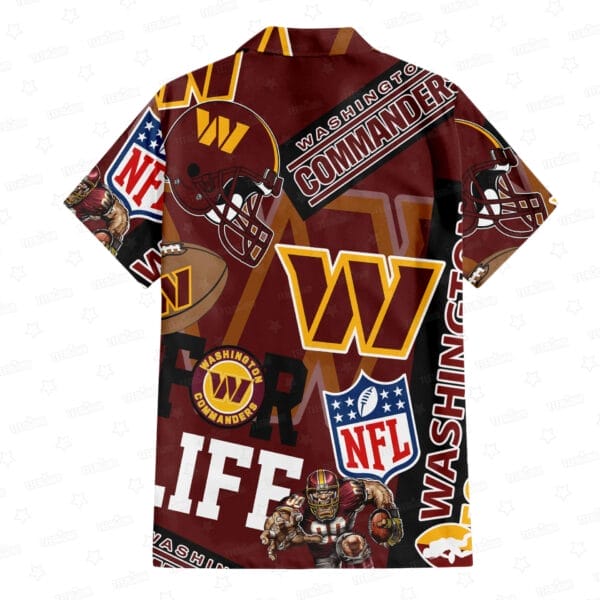 Washington Commanders Custom Limited Edition For Life Hawaiian Shirt and Shorts AMCHWSS000246 - Image 2