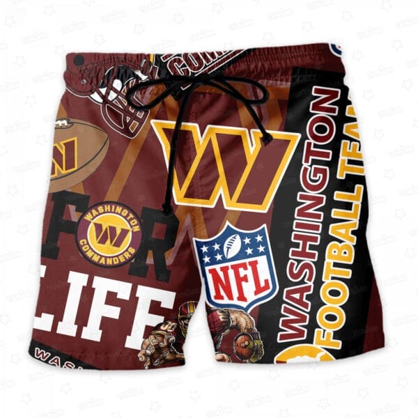 Washington Commanders Custom Limited Edition For Life Hawaiian Shirt and Shorts AMCHWSS000246 - Image 3