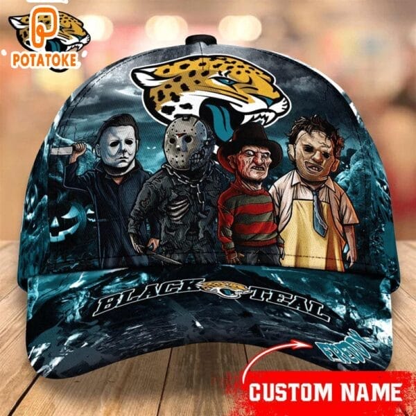 Jacksonville Jaguars Personalized Trending Cap Mixed Horror Movie Characters AMCACS000238