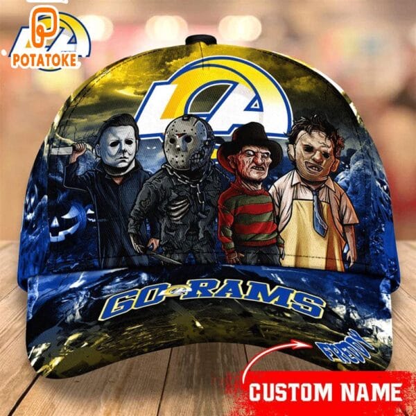 Los Angeles Rams Personalized Trending Cap Mixed Horror Movie Characters AMCACS000246